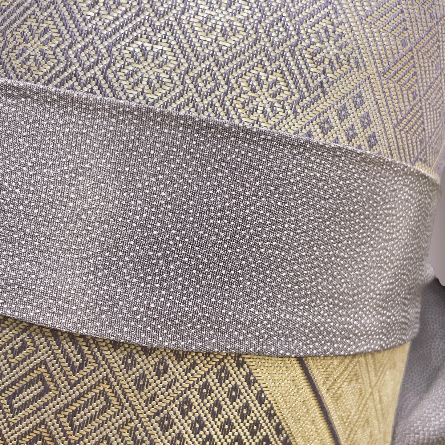 佐賀錦 正絹 煌めく刺繍帯 サッシュベルト リボン鮫小紋 高級感 ウエスト 65〜95cm J70909