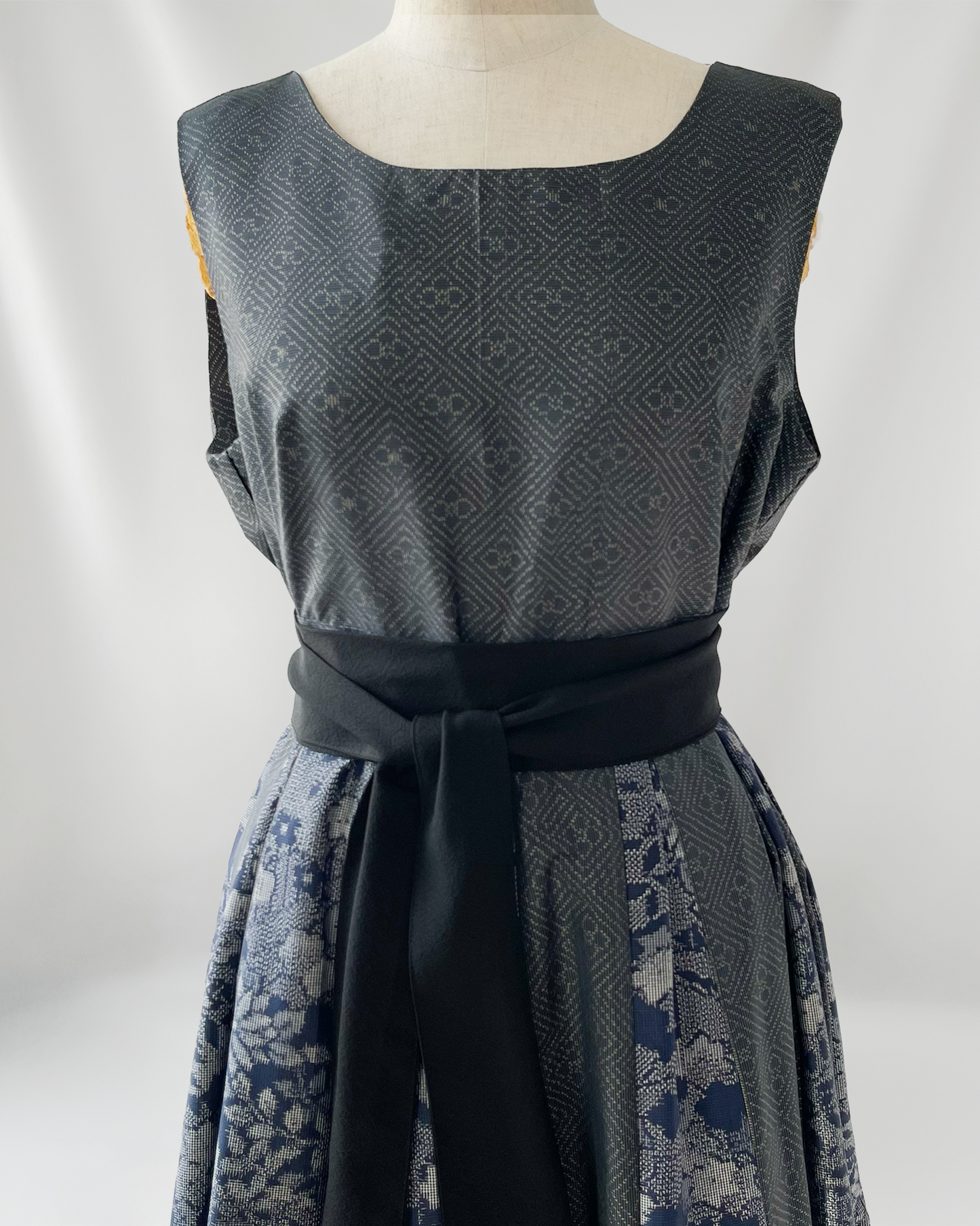 大島MIX パッチワークワンピース