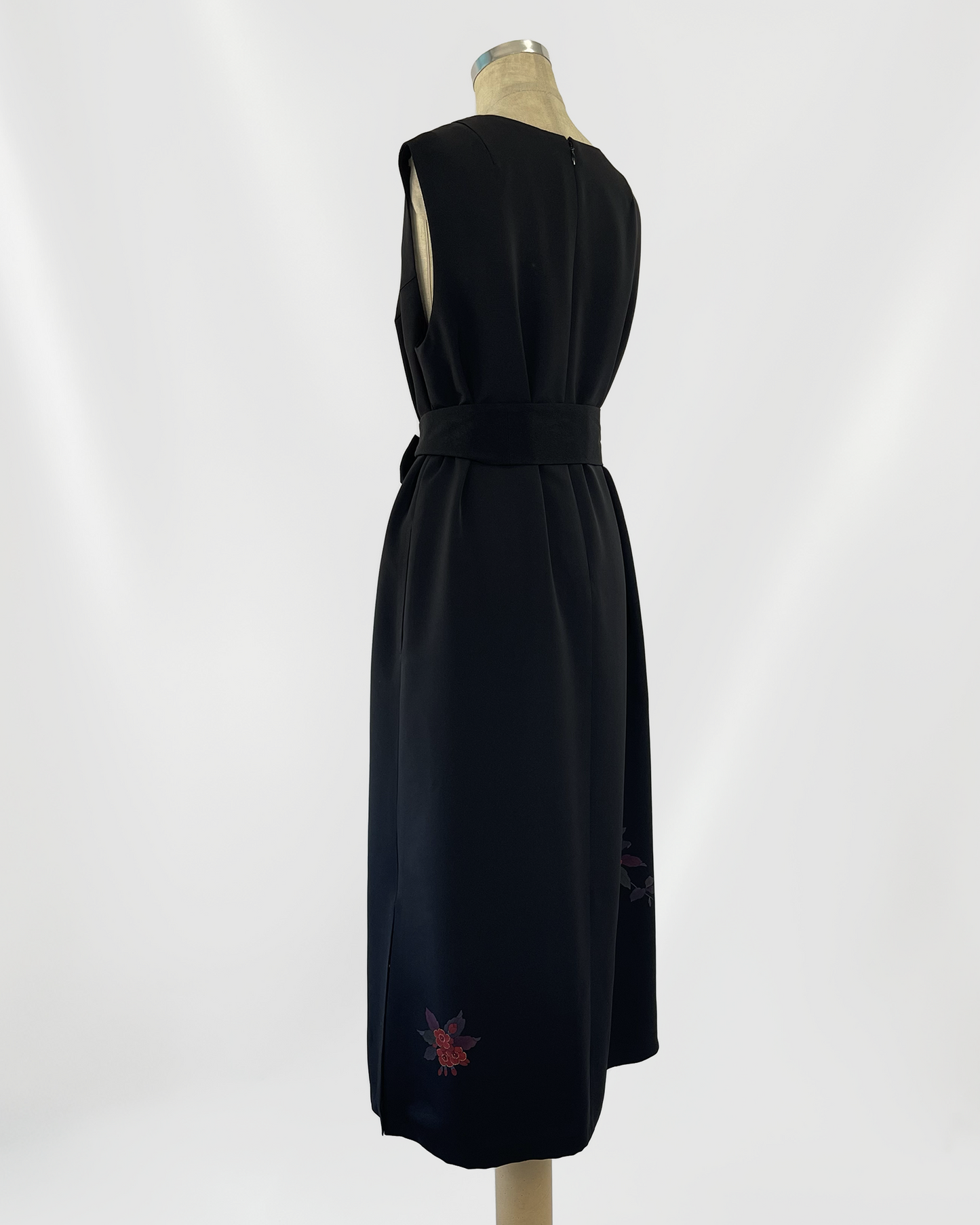 正絹 反物仕立て チャイナ風ロングワンピース