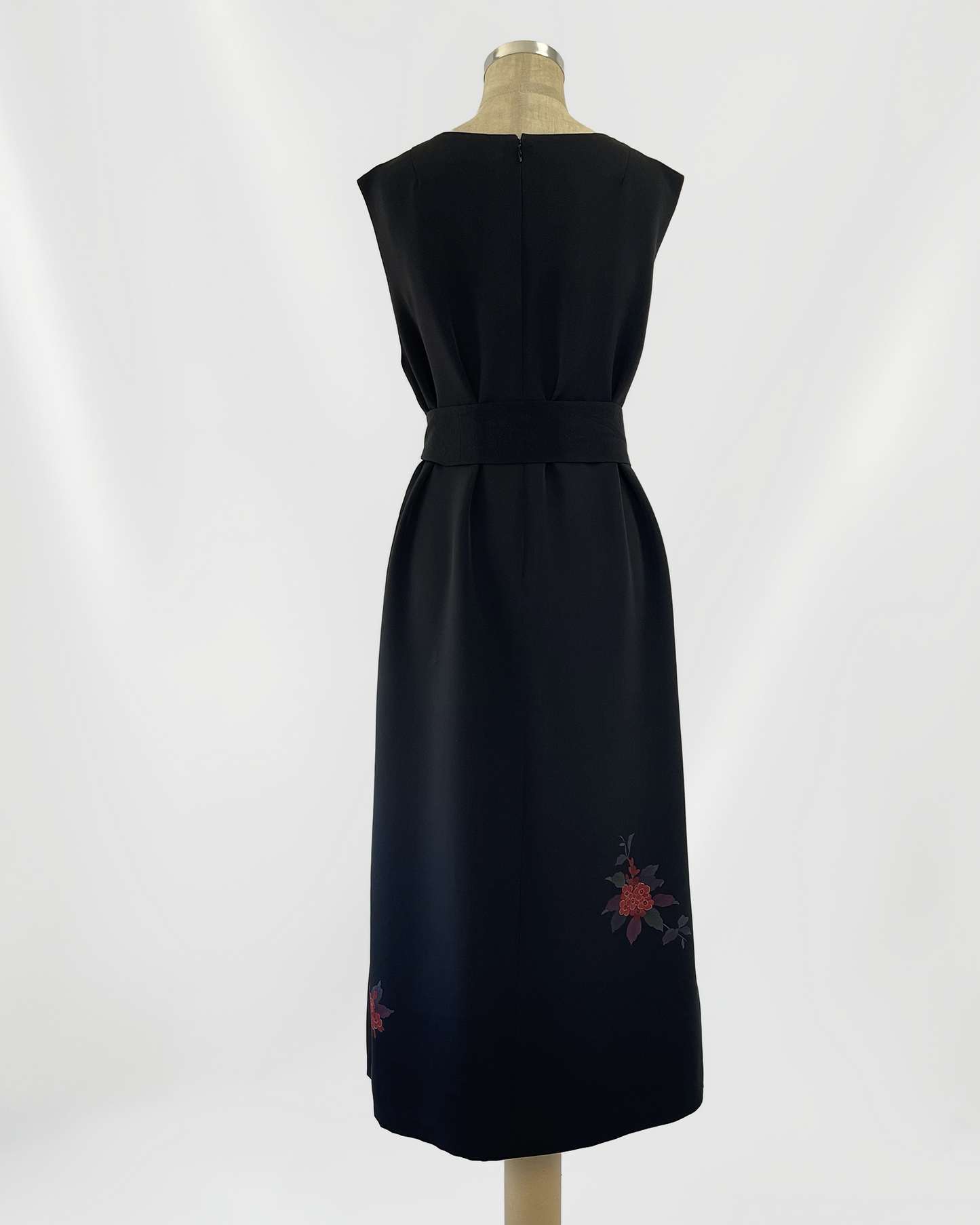 正絹 反物仕立て チャイナ風ロングワンピース