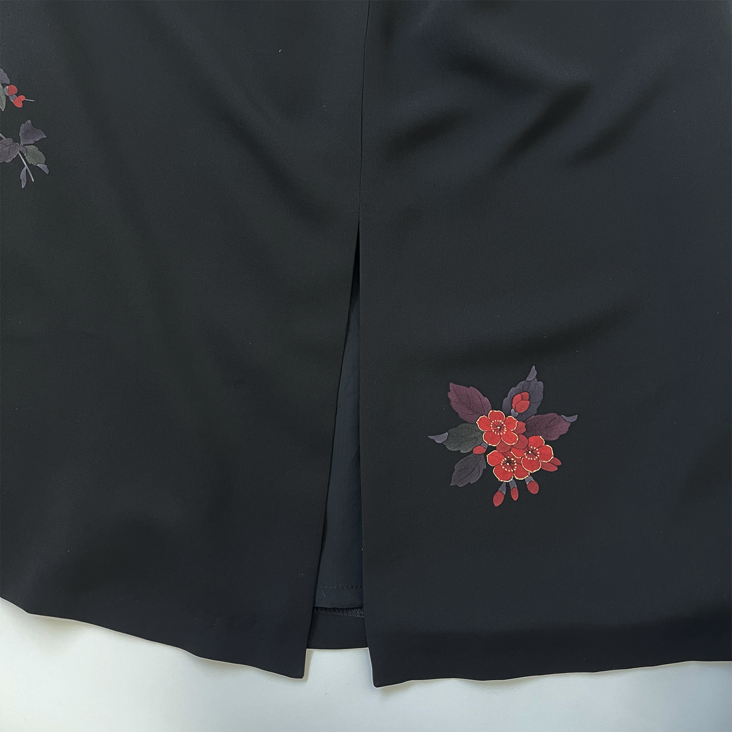 正絹 反物仕立て チャイナ風ロングワンピース