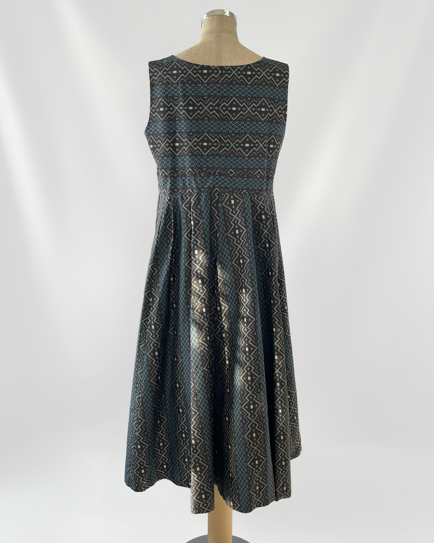 大島紬 フレアワンピース