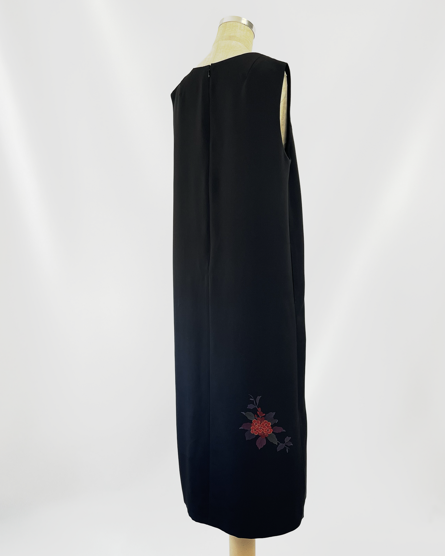 正絹 反物仕立て チャイナ風ロングワンピース