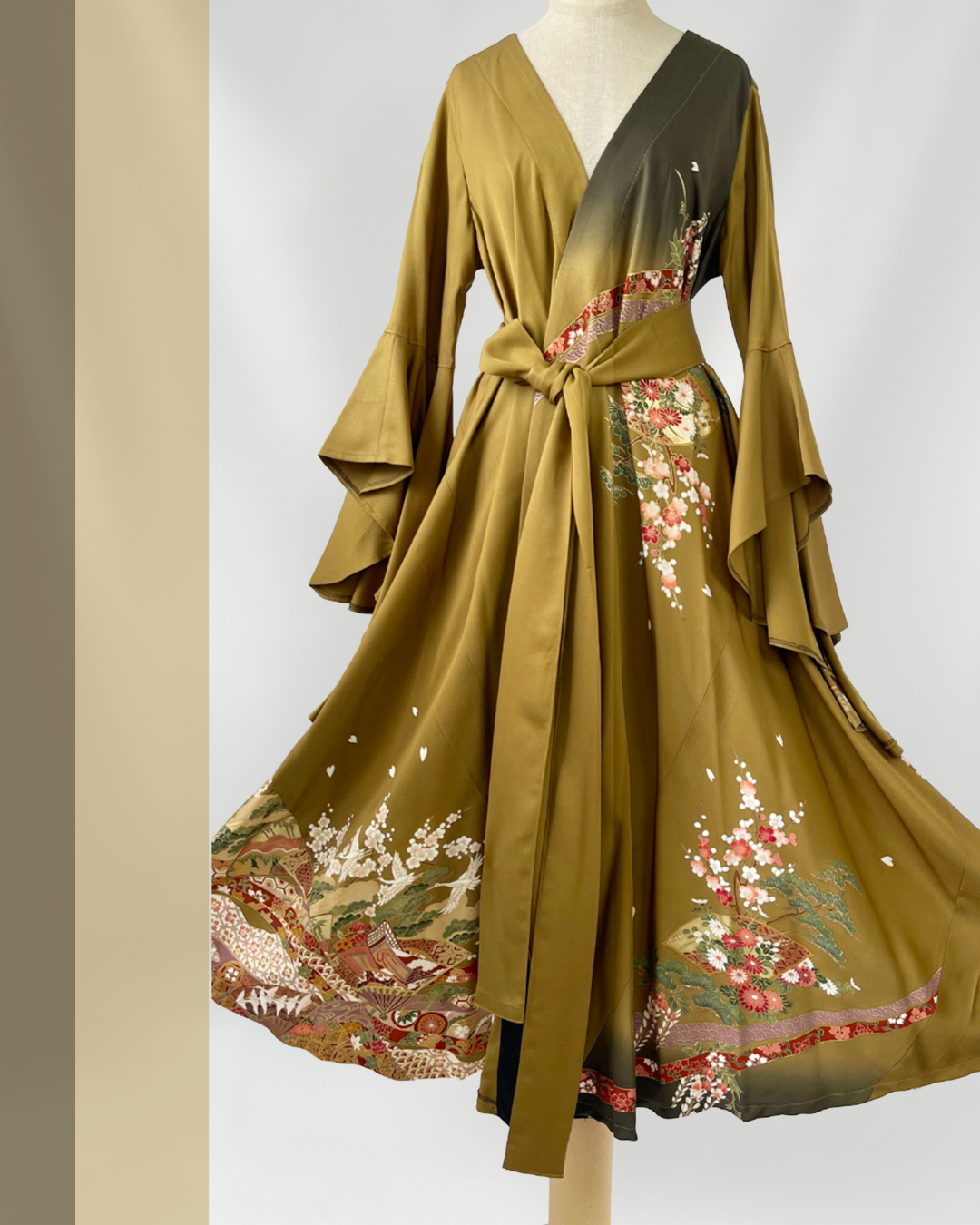 振袖ガウンドレス/優美なドレープ袖