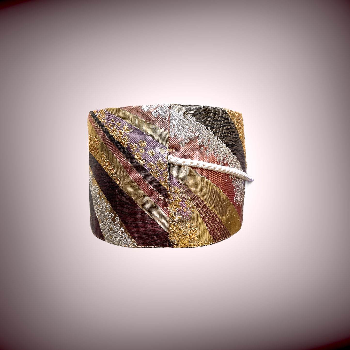 ラメ糸煌めく キラキラ刺繍帯 リバーシブル サッシュベルト ウエスト 65〜95cm  着物リメイクJ70905