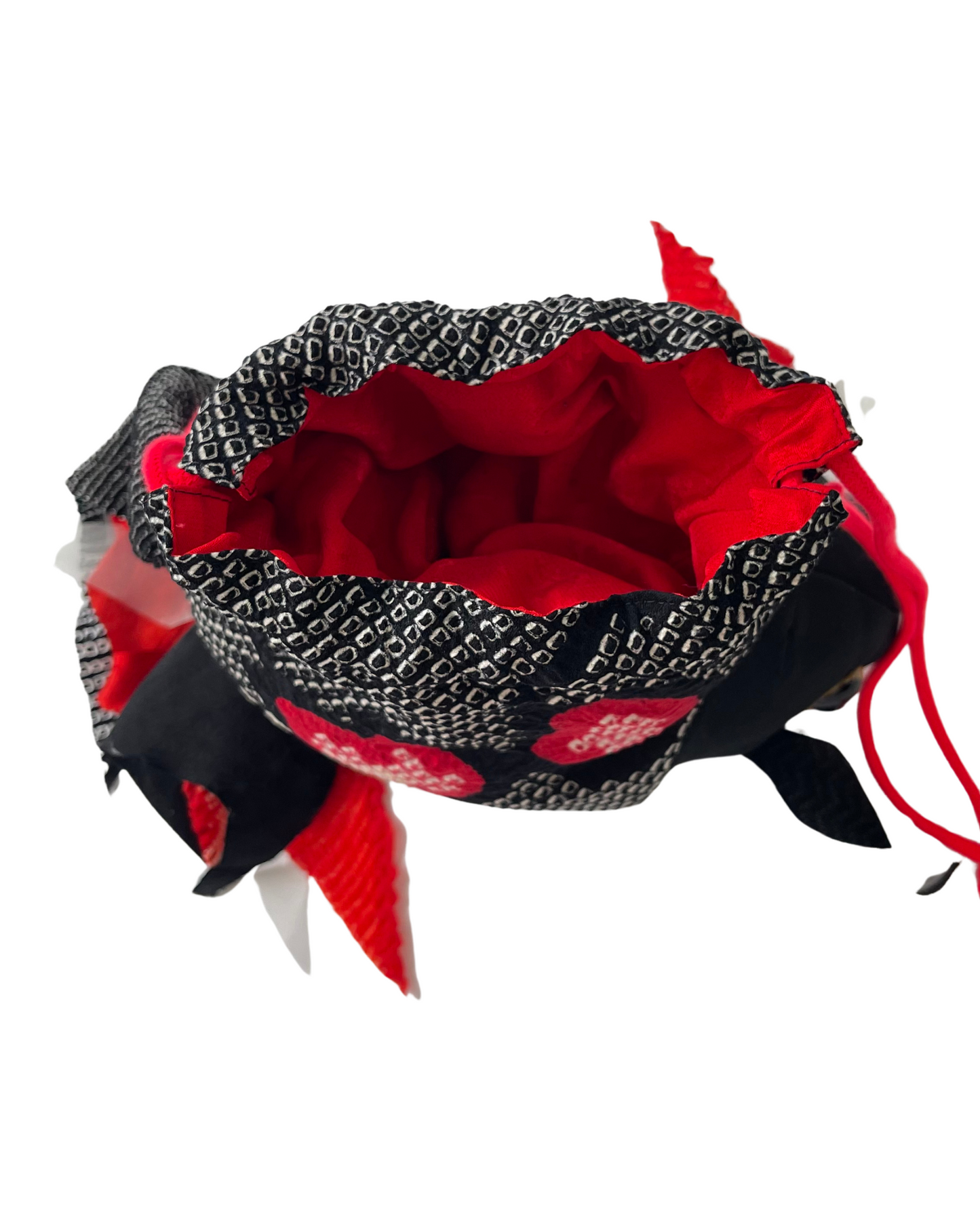 金魚ポーチバッグ / 黒絞り