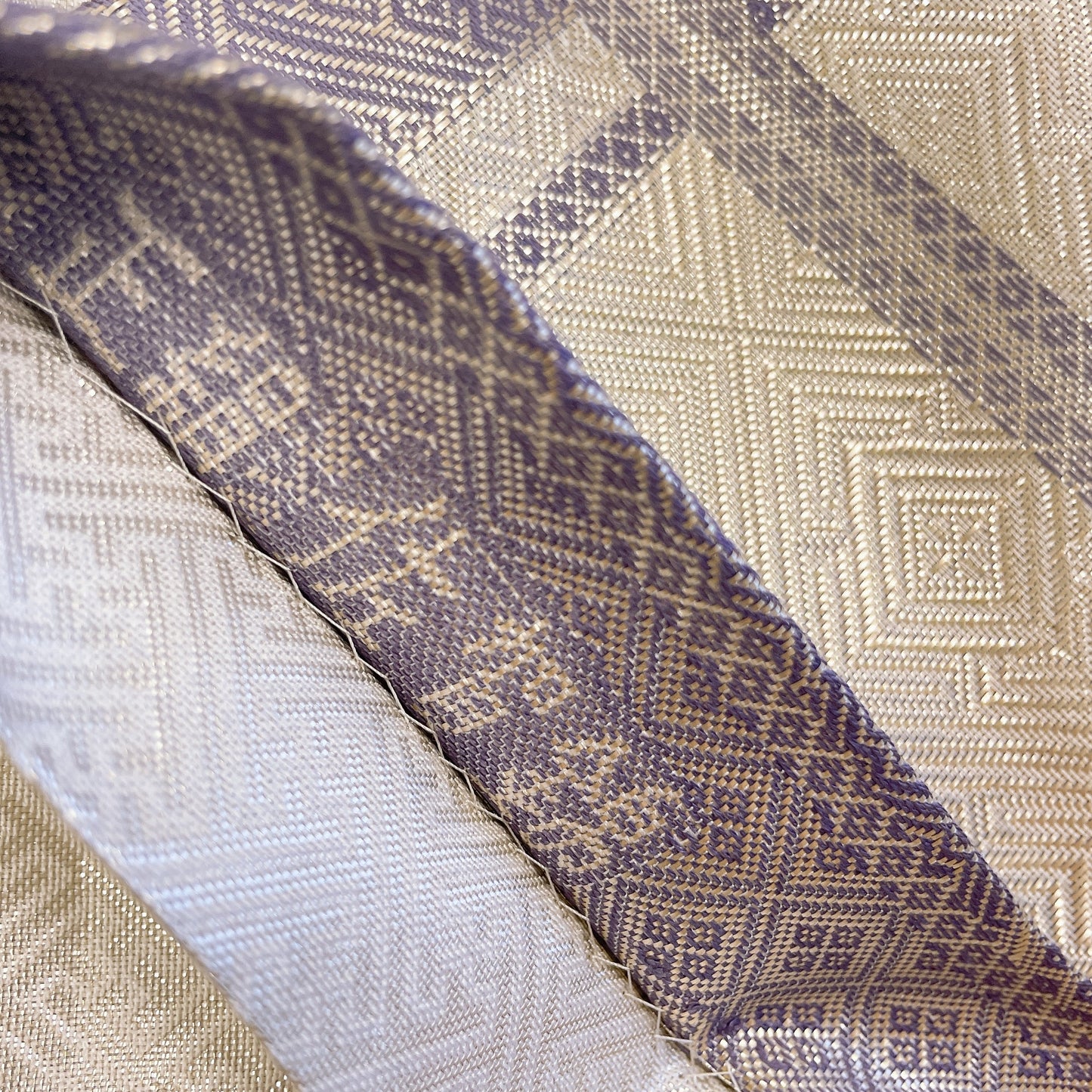 佐賀錦 正絹 煌めく刺繍帯 サッシュベルト リボン鮫小紋 高級感 ウエスト 65〜95cm J70909