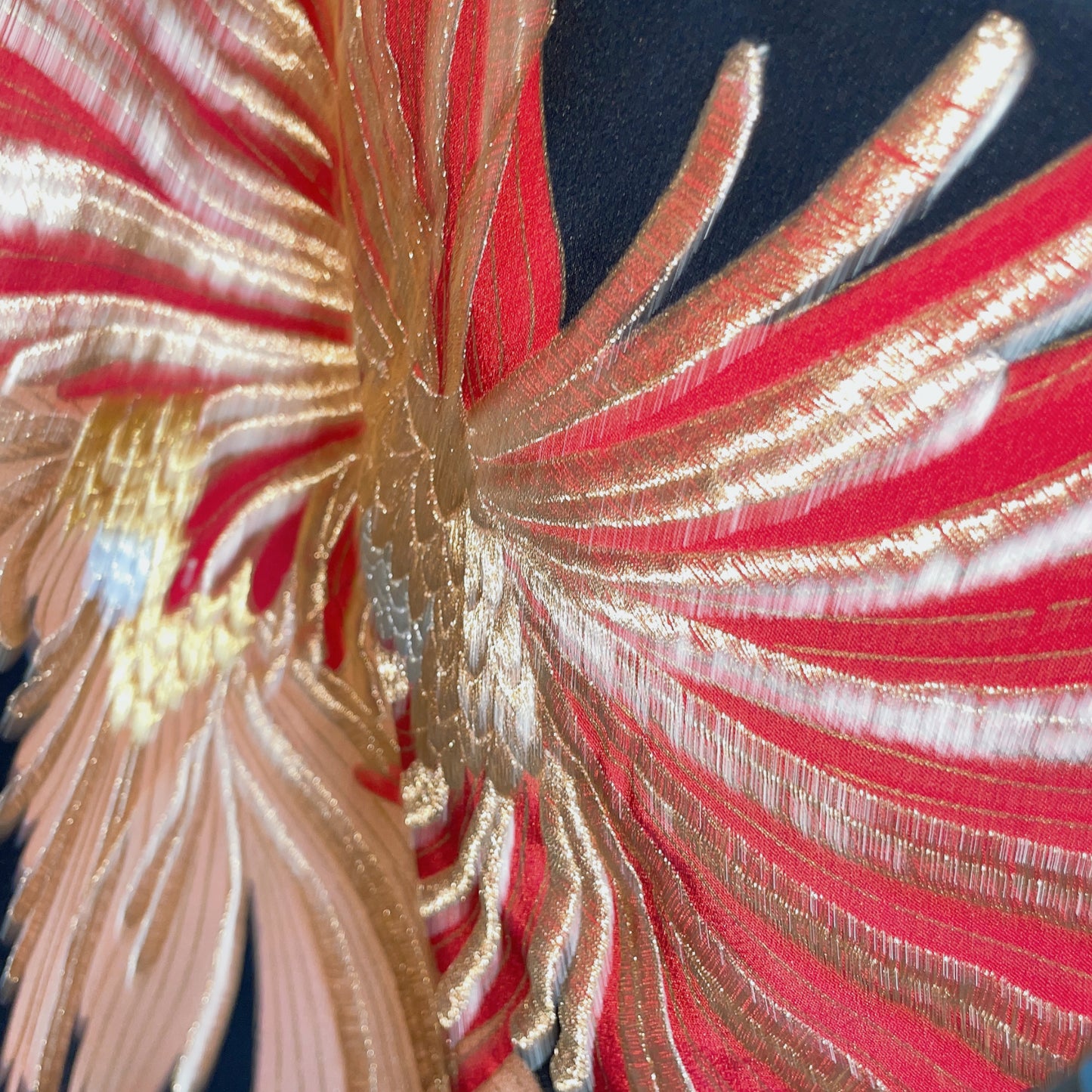 留袖 裏赤 スクエア変型ジレ リバーシブル