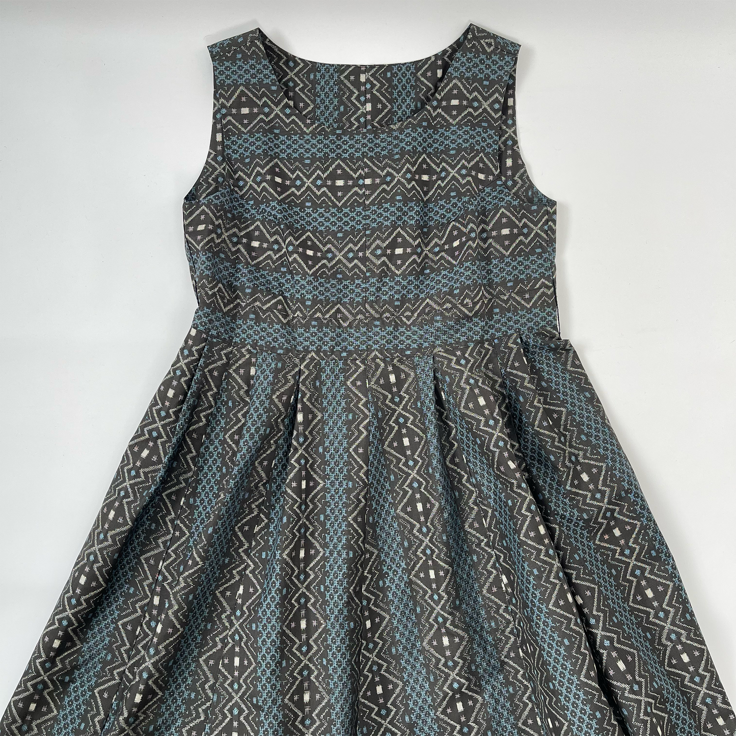 大島紬 フレアワンピース