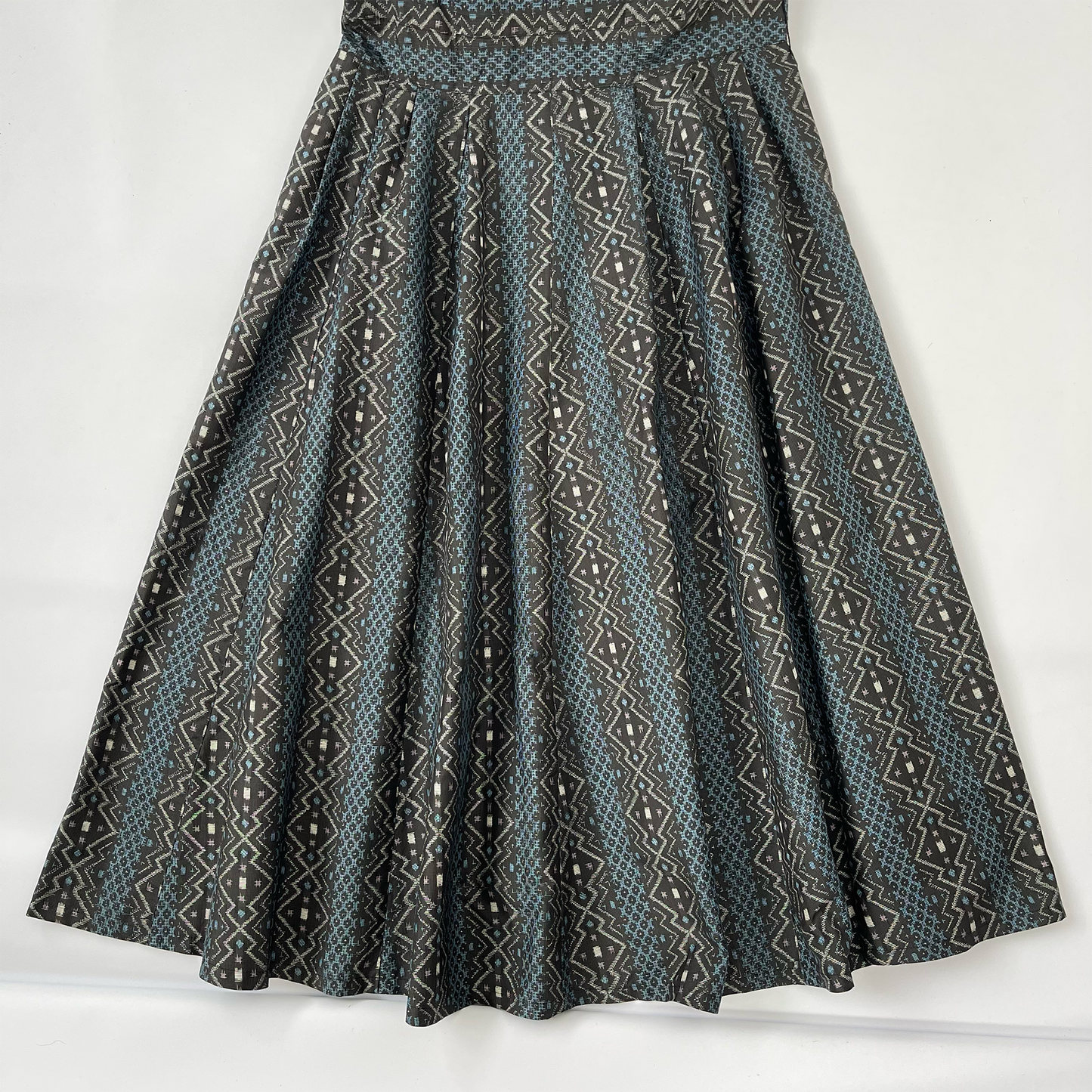 大島紬 フレアワンピース