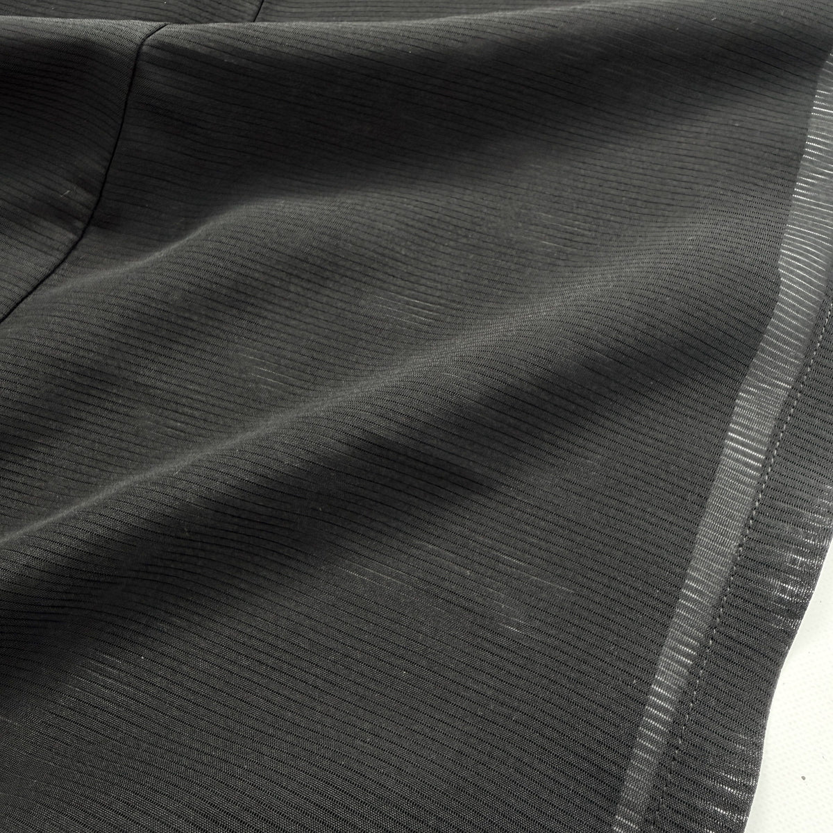 黒絽 レイヤードロングジレ ストレート シアー着物 Kimono sheer Layered Long Gilet
